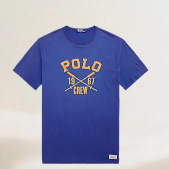 Polo by Ralph Lauren Navy Tee with Yellow Design - Picture 4 of 16